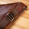 Плечевая кожаная сумка GRANDE PELLE коричневая (GP0358brown)
